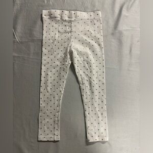 Kids - White and Gold Polka Dot Leggings